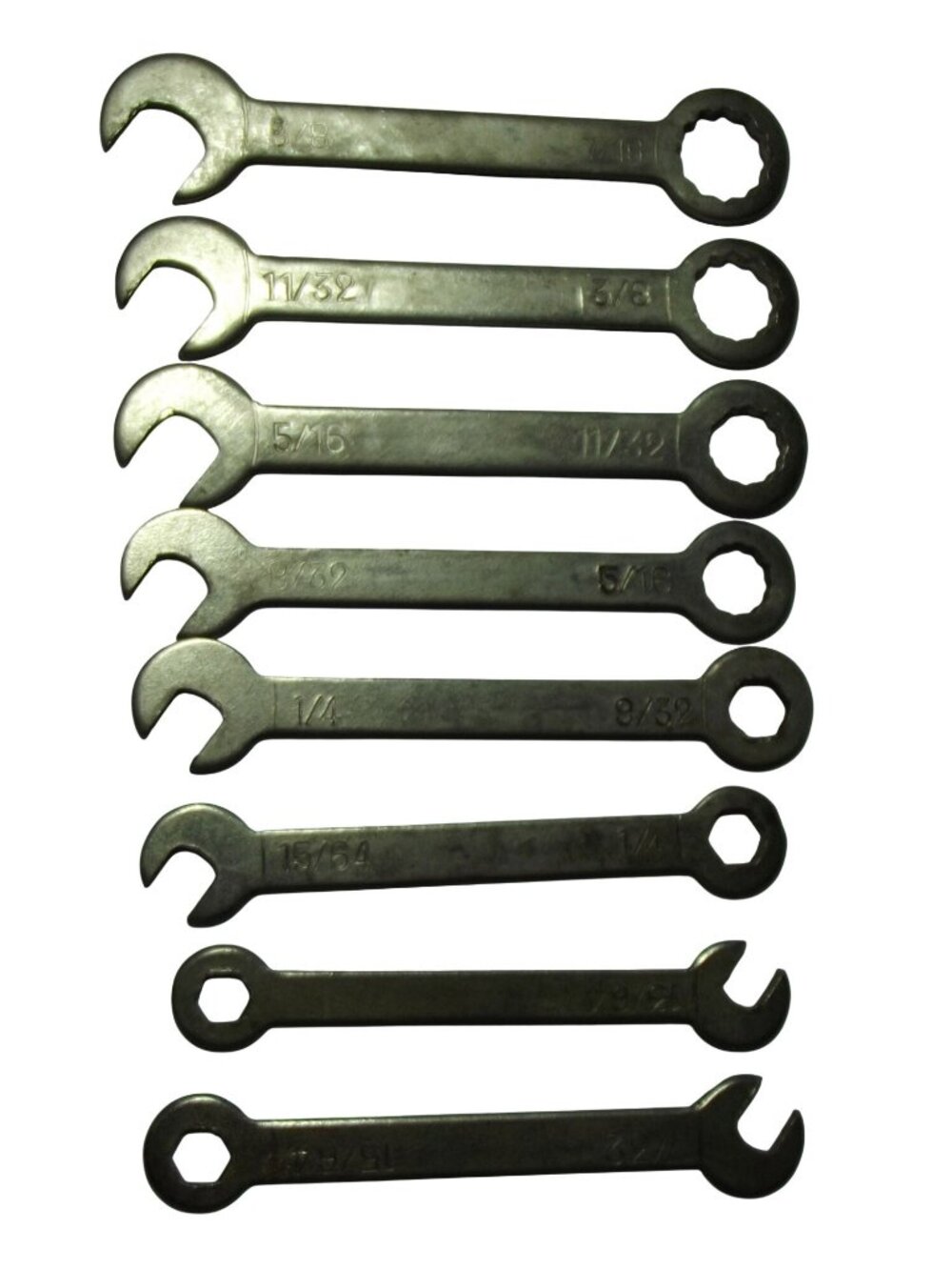 Wrench lot of 8 Made in Japan 3/8 5/16 1/4 7/32 15/64 11/32 9/32 small